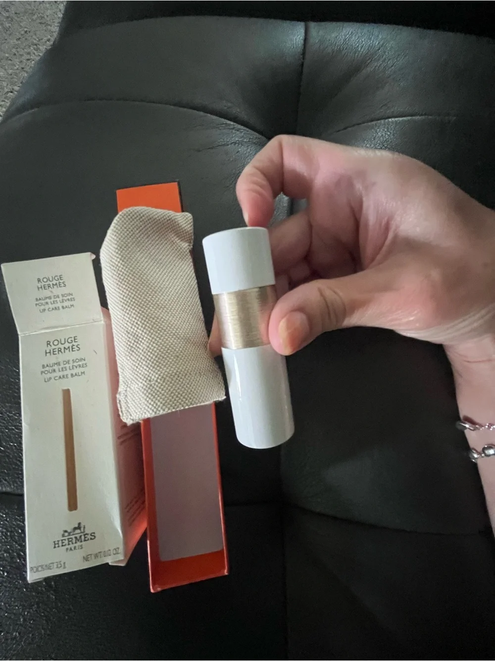 Hermès Rouge Hermès Lip Care Balm - Giftable W/ Box & Dusty